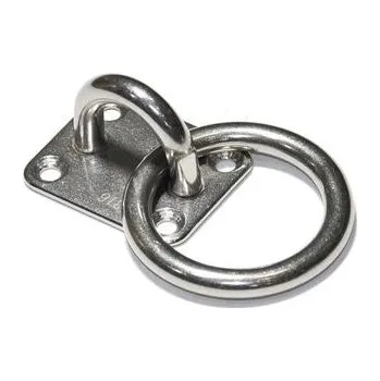 Tesařské kování deska s okem a kroužkem 8*40*50mm NEREZ A4, 9291-08