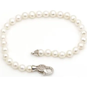 Náramek Stříbrný náramek z pravých sladkovodních perel STNA0444F + dárek zdarma