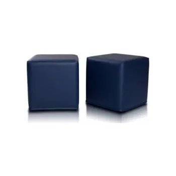 Sedací pytel Sedací vak taburetka block kostka tmavě modrá ekokůže TiaHome
