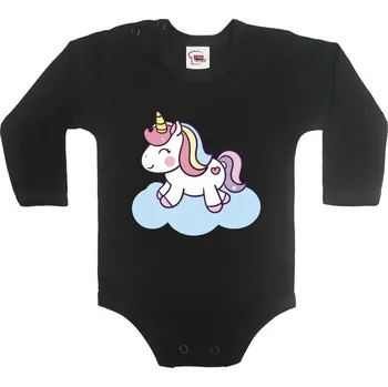 Kojenecký body Dětské body s jednorožcem 2, Barva Černá, Velikost 86 / 12-18m, Canvas Dětské body Bezvatriko.cz 0887 - DTF/DTG