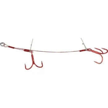 Rybářský háček 2ks - Hotový Návazec Savage Gear Carbon49 Double Stinger Velikost 2/0 23kg