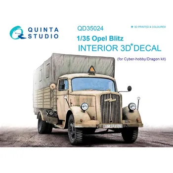 Plastikový model Quinta studio 1/35 Opel Blitz 3D-Print&col.Interior (CYBER/DRAG)