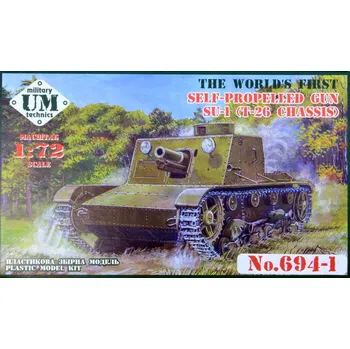 Plastikový model 1/72 SPG SU-1 (T-26 chassis) w/ plastic tracks