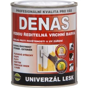 univerzální barva DENAS UNIVERZÁL-LESK vrchní barva na dřevo, kov a beton, 0815 červená, 700 g