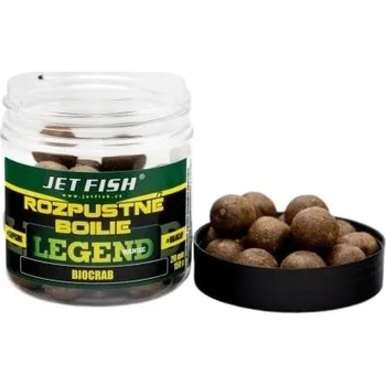 Boilies Rozpustné Boilie JetFish Legend Range 20mm 250ml Seafood Švestka/Česnek