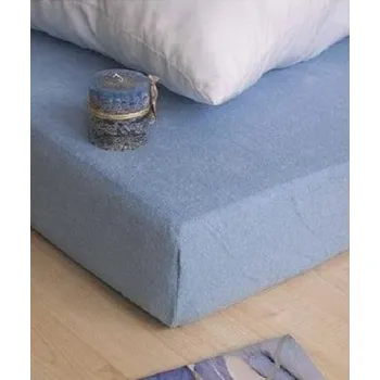 Prostěradlo Prostěradlo froté světlemodrá TiaHome 120x200cm