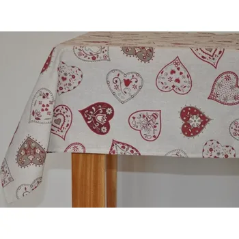 ubrus Axin Trading s.r.o. Ubrus 120x120 motiv srdce