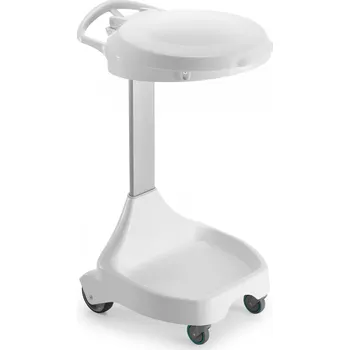 Odpadkový koš Držák odpadkového pytle Smile - 120 l, bílé víko