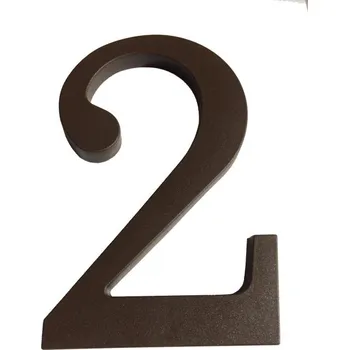 Číslo "2", 180 mm, plastová hnědá