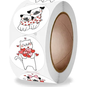 samolepka 500 ks samolepek do diáře - Zamilovaná zvířátka