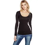 GUESS dámské tričko s dlouhým rukávem Marli černé S