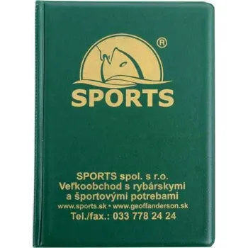 Sports Obal na rybářské doklady zelený