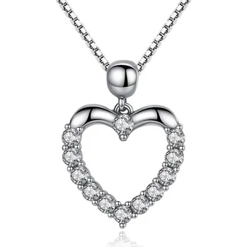 Řetízek Olivie Stříbrný náhrdelník SRDÍČKO 5838 Ag 925; ≤3,9 g.