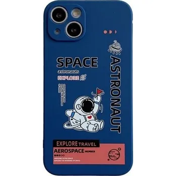 Pouzdro na mobilní telefon Kryt z měkkého plastu astronaut pro iPhone 12 - modrý