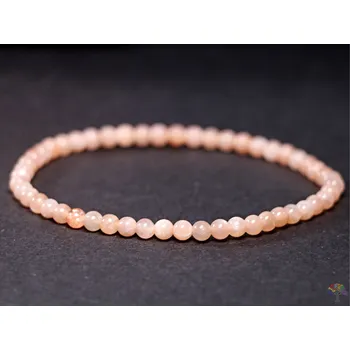 Náramek Magieprirody.cz Náramek Měsíční kámen oranžový 4 mm kuličky #138 z přírodních kamenů