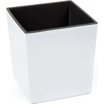 Plastový květináč Juka 250x250 mm, bílý (119797 007 LA552 JUKA bílá lesk 250x250 obal)
