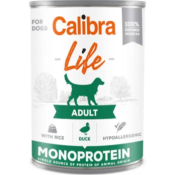 Krmivo pro psa Calibra Dog Life Adult Duck 6x 400 g, monoprotein konzerva