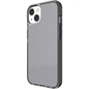 Pouzdro na mobilní telefon Ochranný transparentní kryt se vzorem křížků pro iPhone 13 mini - černý