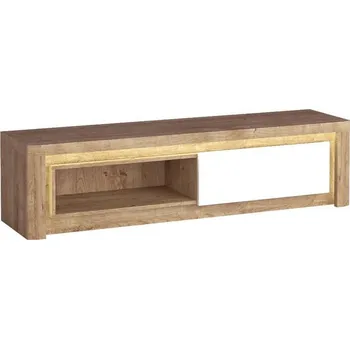 Televizní stolek Televizní stolek, 165 LIVINIO L-9 dub ribbeck/bílý lesk