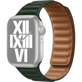 Řemínek na hodinky Řemínek kožený tah pro Apple Watch 42mm / 41mm / 40mm / 38mm - olivový