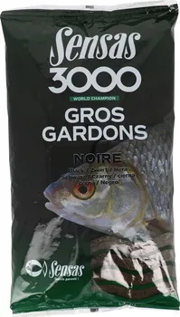 Návnadová surovina Sensas 3000 Gros Gardons Noire 1 kg