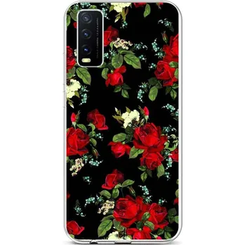 Pouzdro na mobilní telefon Kryt Vivo Y20s silikon Květy růží (obal neboli pouzdro na Vivo Y20s)