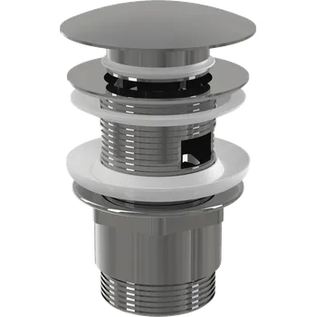 Sifon Alca A390 Výpusť umývadlová CLICK/CLACK 5/4" celokovová s prepadom, veľká zátka