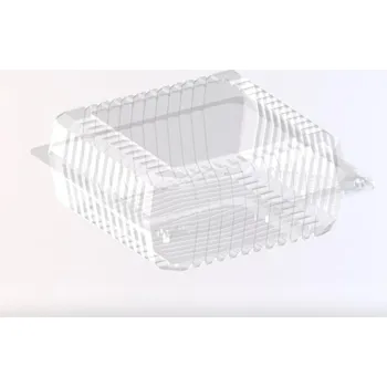 Jednorázové nádobí Guillin Krabička na dezerty s integrovaným víčkem PET 231/228/86mm 50ks