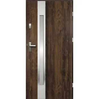 Vchodové dveře Vchodové dveře ocelové Temida P55 80 P ořech otevírání dovnitř