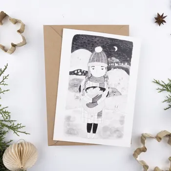 Be Nice EKO vánoční přání Spirit of Christmas černé