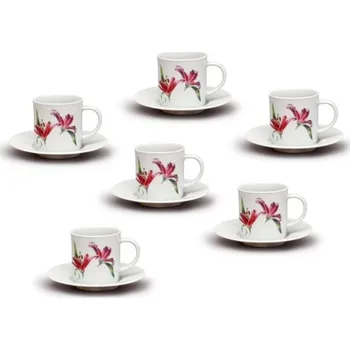 Thun 1794 Šálky a podšálky na espresso, 100 ml, Lilie, 6 ks, Thun