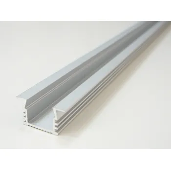 LED lišta Vestavný hliníkový profil V6 - barva stříbrná Profil bez krytu 2m pro LED pásek do 12W/1m