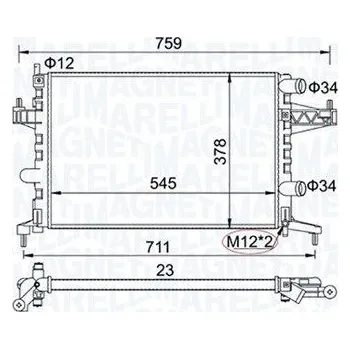 Chladič motoru Chladič, chlazení motoru MAGNETI MARELLI 350213829000