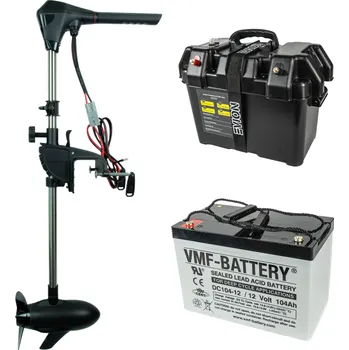 Lodní motor Haibo Lodní Elektromotor M150 70LB 12V + baterie 104Ah AGM (GEL) + box