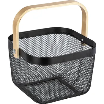 Příbor Úložný košík na kosmetické doplňky BAMBUSA, s bambusovou rukojetí, WENKO