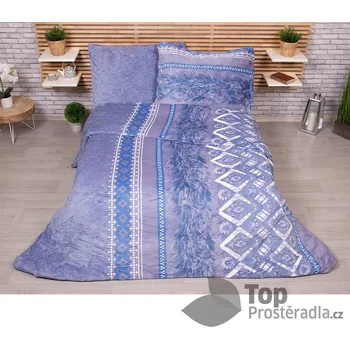 Povlečení TP Francouzské mikroflanelové povlečení 220x200+2x70x90 - Orient blue