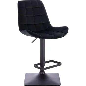 Barová židle Barová židle Voss velur základna černá - černé