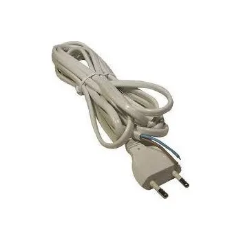 Napájecí kabel Flexošňůra 2x0,75mm 2m bílá, přímý/vodiče