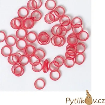 Obleček pro psa Latexové gumičky - červená 100ks/7mm (Latexové gumičky - na top knot, 100 ks, šířka 10 mm )