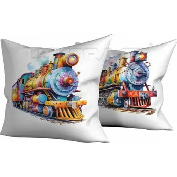 Dekorativní polštářek Oboustranný povlak duhová Mašinka - 40 x 40 cm