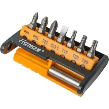 Dílna Sada bitů v plastovém držáku, 8 ks - HT251008
