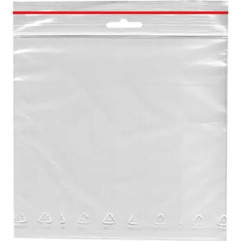 Chladicí sáček Rychlouzavírací sáček LDPE 120x120 červený pruh