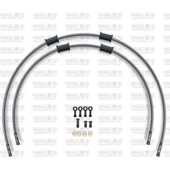 STANDARD Hadice přední brzdy sada Venhill POWERHOSEPLUS LAV-7002FB (2 hadice v sadě) průhledné hadice, černé koncovky