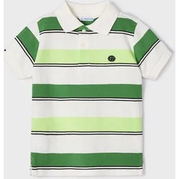 dětské polo triko se zelenými pruhy Mayoral 3153-34 velikost 104
