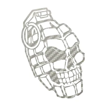 Samolepicí dekorace na vozidlo Lebka 055 pravá granát (52 - 3D karbon stříbrný) SAMOLEPKA NA AUTO, NÁLEPKA, FÓLIE, POLEP, TUNING, VLASTNÍ TEXT, TISK, AUTOSAMOLEPKY.cz, POLEPY, OBRÁZEK, LOGO, 3D STICKERS