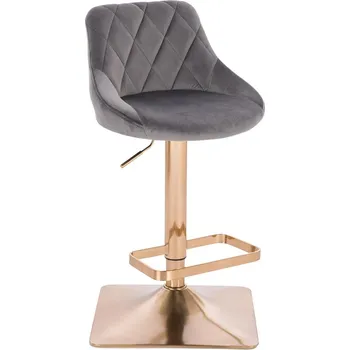 Barová židle Barová židle Kvam velur základna zlatá - grafit