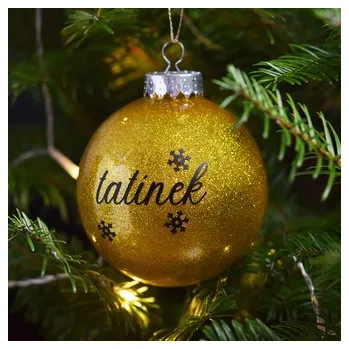 Vánoční dekorace Zlatá baňka - Rodina drží spolu