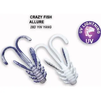 Umělá nástraha Gumová nástraha Crazy Fish Allure 4cm 28D Yin Yang (8ks)