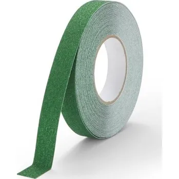 Zelená korundová protiskluzová páska FLOMA Standard - 18,3 x 2,5 cm tloušťka 0,7 mm