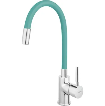 Vodovodní baterie Novaservis Ferro - Drezová batéria s flexibilným ramenom, mätová/chróm 70710,0M